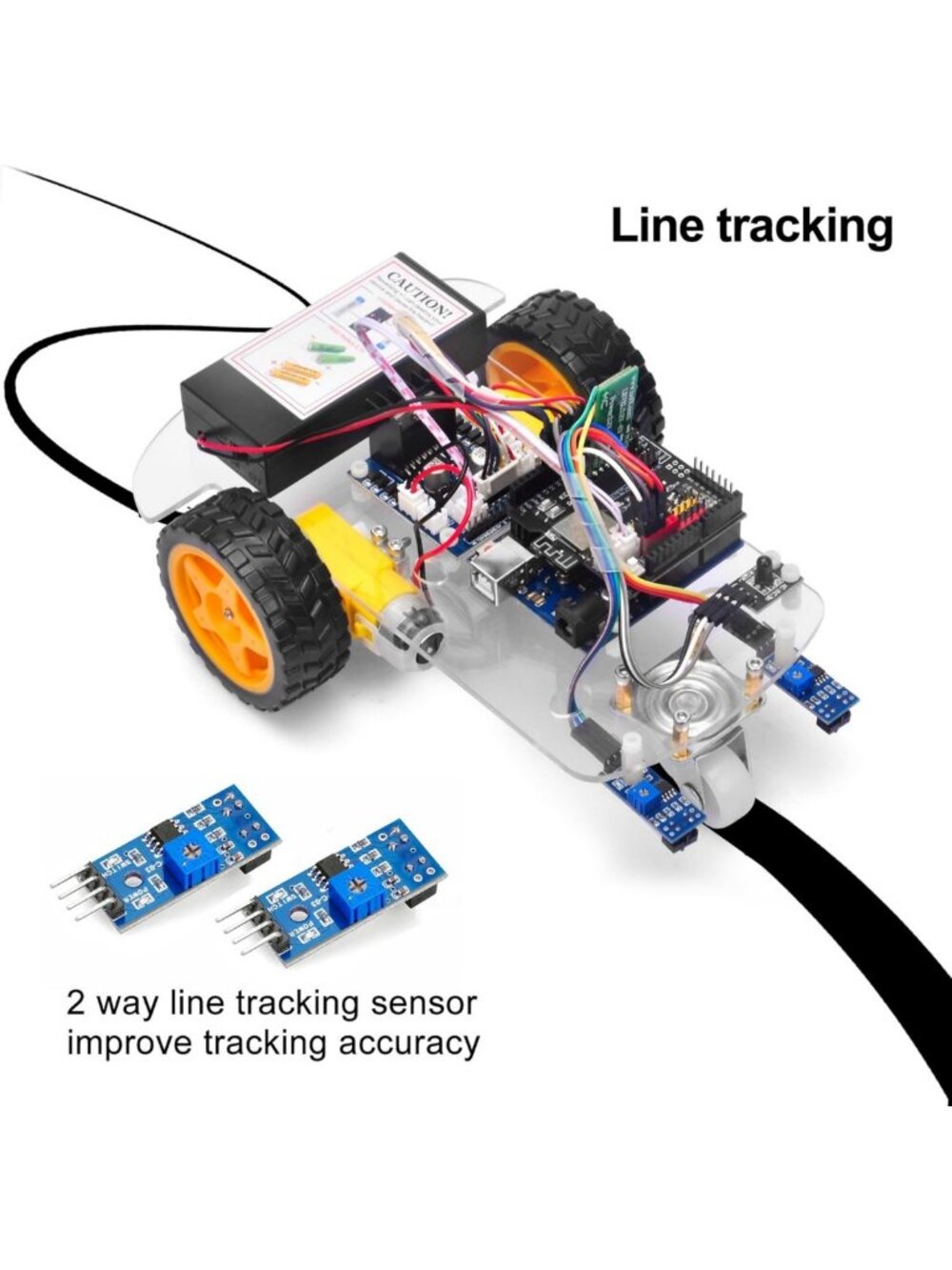 2WD Robot Car Starter Kit for Arduino - Smart Educational Robotics, Build & Code - Picture 6 of 9